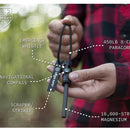 5-in-1 Fire Starter with Compass, Paracord, and Whistle