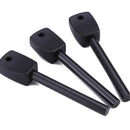 3 Pack Of Ferro Rods With Handles In Orange or Black, Striker sold separately